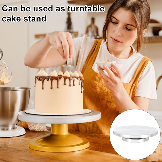 PATIKIL Turntable Sculpting Wheel, 6.3 Inch Dia Pottery Clay Rotation Turn Table Double Sided for Cake Decorating Paint Spraying Painting Crafting Projects