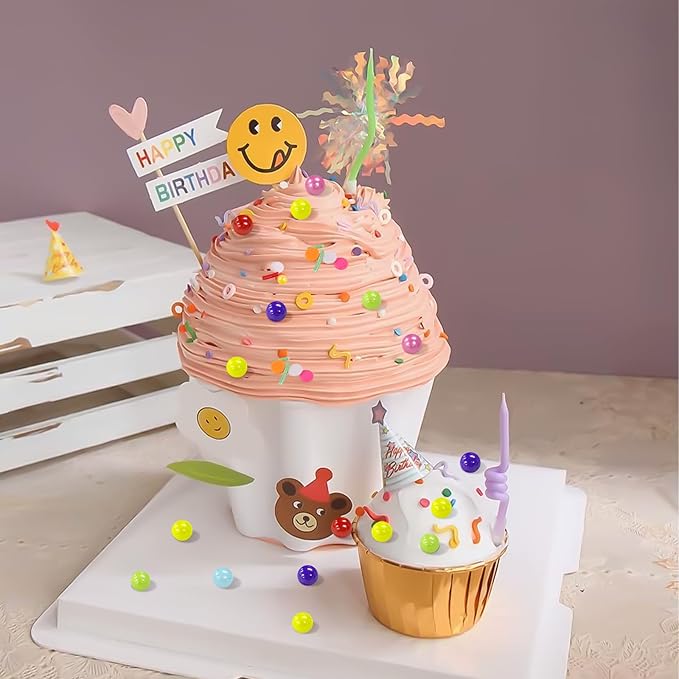 Edible Rainbow Sprinkles Rainbow Pearl Mix Pastel Jimmies Sprinkle White Pink Sugar Pearls for Cake Decorating Sanding Sugar Candy Pearls Ice Cream Toppings Wedding Chirstmas Supplies - 3.5 Oz