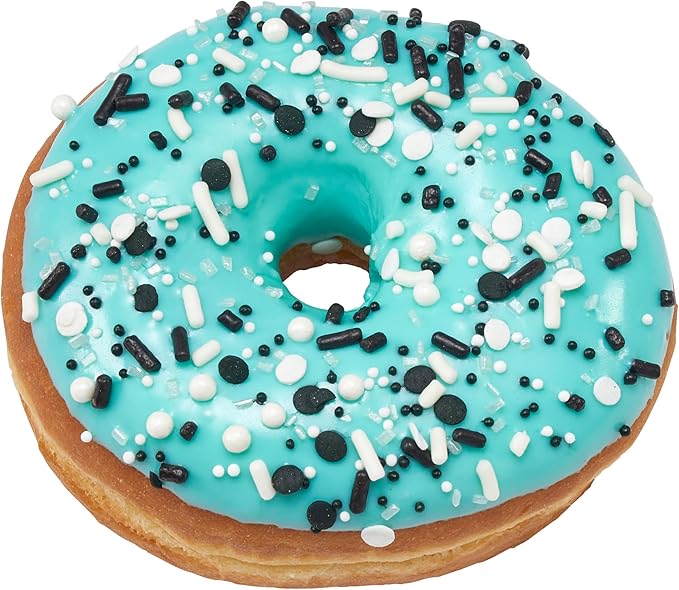 DecoPac Graduation Fusion Mix Candy Sprinkles, 26oz, Fancy Sprinkles in Handheld Container, Edible Black And White Sprinkles For Celebration Cakes, Cupcakes, Cookies and Donuts