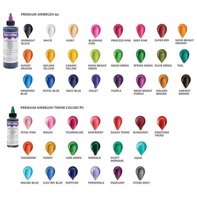 DECOPAC Food Coloring, 8 FL Oz Airbrush Food Color, Edible Airbrush For Cake Decorating, Cookie Airbrush Coloring, Food Airbrush Kit Add-on, Airbrushes For Cake Decorating 8 Fl Oz - Deep Pink