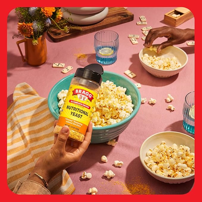 Bragg Nutritional Yeast Seasoning - 4.5 oz - Dairy-Free Parmesan Cheese Substitute - Perfect for Salads, Pastas, Vegetables, and More