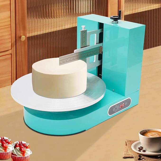 Electric Cake Decorating Machine Cream Coating Spreading Smooth Machine Surface Scraper for 4-16inch Cakes, 0-320RPM Adjustable Rotating Speed