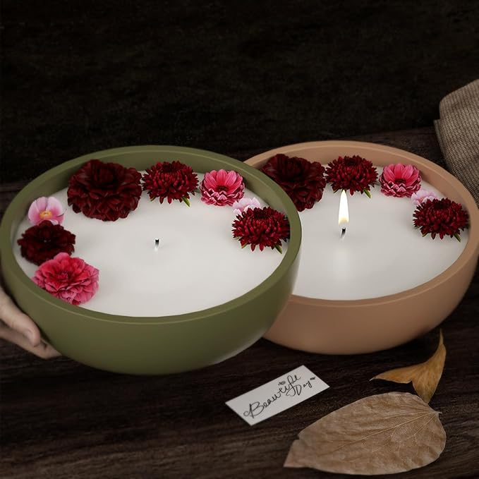 Large Round Concrete Flower Pot Mold Plaster Tray Gypsum Storage Bowl Silicone Mold Cement Succulents Planting Pot Mould