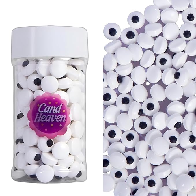 Halloween Candy Eyeballs, 85g (3oz), Edible Eyes for Decorating, Creepy Scary Eyeball Candy Sprinkles for Cupcakes, Cookies, Cakes