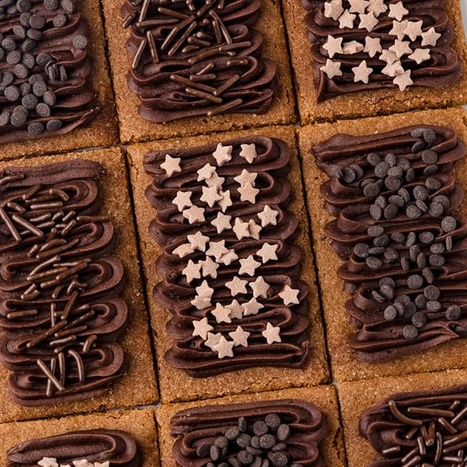 Sweets Indeed Dye-Free Chocolate Sprinkles – 2.75 oz 6-Cell Mix with Jimmies, Star Shapes & Confetti Circles | Natural Brown Sprinkle Set for Cookies, Cakes, Cupcakes & Dessert Decorating