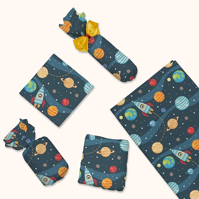 Pro Supply Global Space Astronaut Printed Tissue Paper for Gift Bags or Boxes and Wrapping - Bulk Decorative Art Tissue Paper for Packaging and Gifting | 24 Sheets 20" x 30"