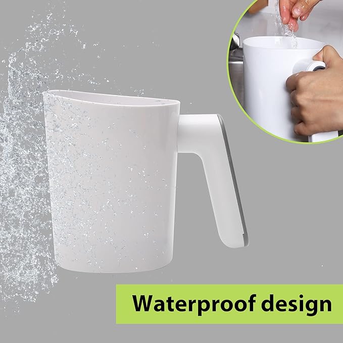 Battery Operated Flour Sifter Electric Hand-held Flour Sieve with Dough Scraper Kitchen Baking Tool Powder Filter Food-grade Plastic Body and SS430 Filter Mesh, 4 Cup/1L Capacity, White