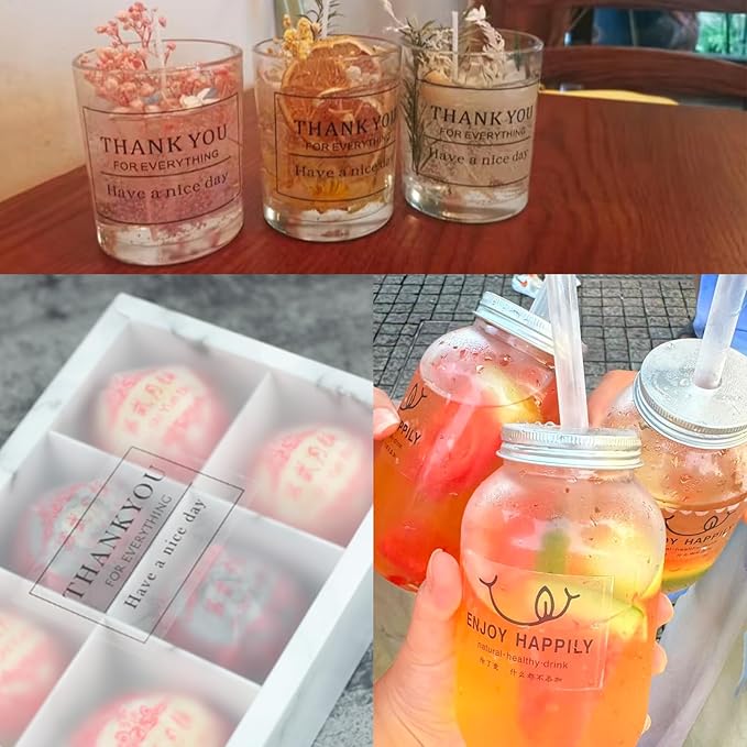 Custom Clear Stickers Personalized Logo Labels Transparent Stickers Waterproof Round, Heart, Rectangle, 1.5", 2", 3",4",5",6", 150pcs (Rectangle)