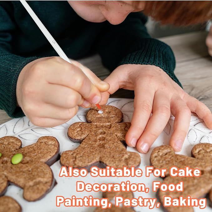 10Pcs Cake Painting Brushes Set, Soft Cake Decorating Brushes Food Safe Cake Paint Brushes for Dusting Edible Glitter, Edible Color Pastry, Cookie, and Cakes Decoration