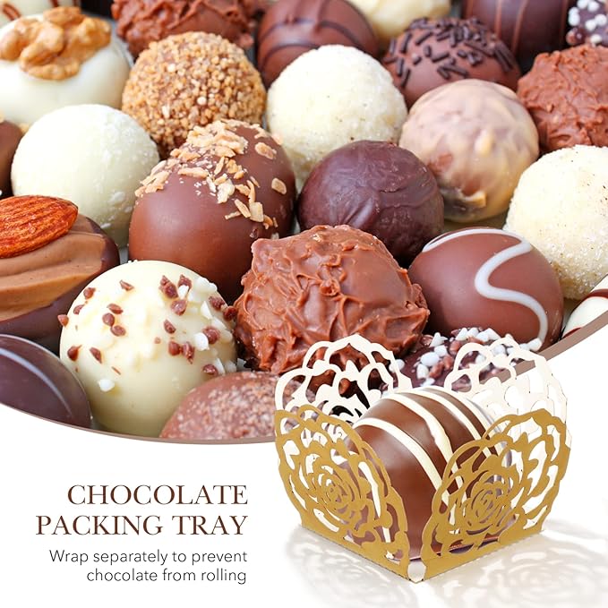 Toyvian 50pcs Square Cupcake Liners Baking Wrappers Truffle Wrappers Paper Kraft Paper Dessert Cups for Wedding Party Favors