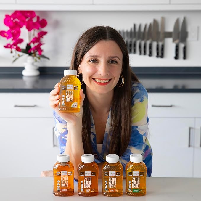 Wholesome Yum Zero Sugar Honey Substitute (2 Pack) - Natural Sugar Free Honey Alternative With Monk Fruit & Allulose - Zero Net Carbs, Non GMO, Gluten Free, Keto, No Aftertaste (11 oz)
