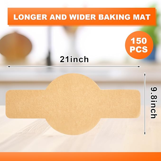 Marspark Bread Sling Sourdough Bread Sling - Dutch Oven Liner, Pre-Cut Parchment Baking Supplies for Easy Dough Transfer(150 Pcs,Round)