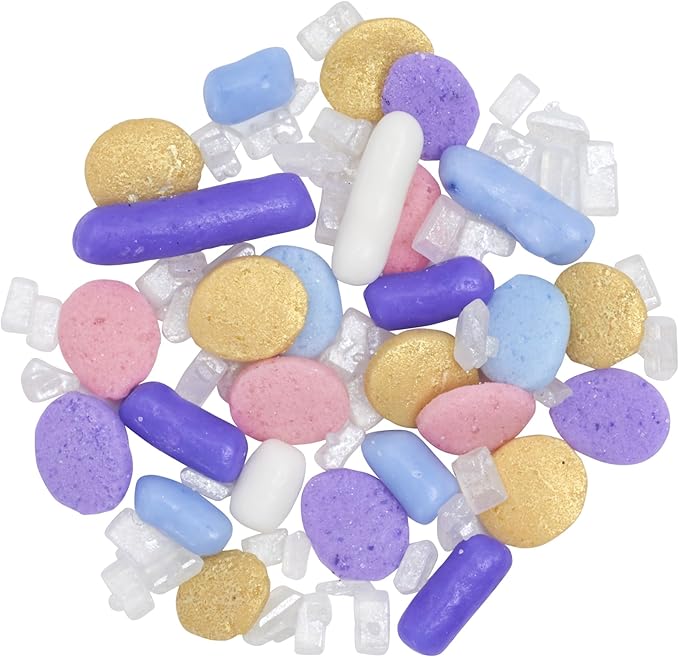 DecoPac Wonderment Fusion Mix Sprinkles, 26oz, Shaped Candy Sprinkles in Handheld Container, Edible Decorations For Celebration Cakes, Cupcakes, Cookies and Donuts