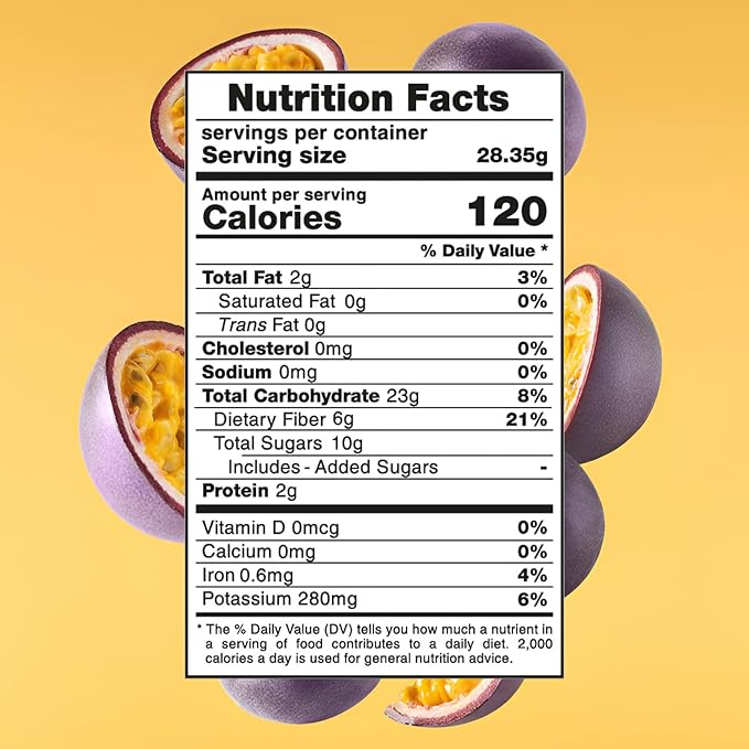 DARLAC FARMS Freeze Dried Passion Fruit Powder 4Oz, Natural ingredients, Nutrient-rich, Vegan, No Add Sugar, Preservative-free, Convenient zip-lock Pouch, Perfect for Drinks, Smoothies, Baking