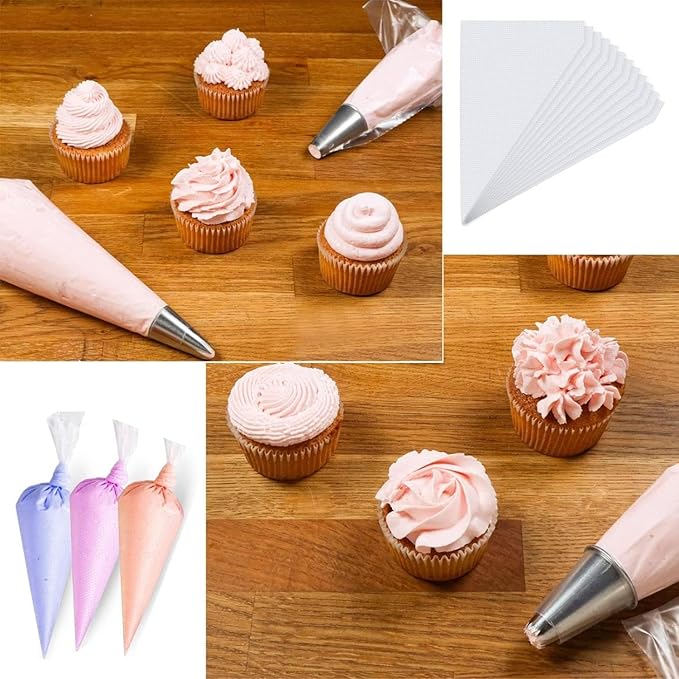 Mini Piping Bags, Disposable 7.6in Small Piping Bags 100pcs, Pastry Piping Bags for Cream Frosting, Icing Bags for Cake and Dessert Decorations Cake Decoration and Desserts