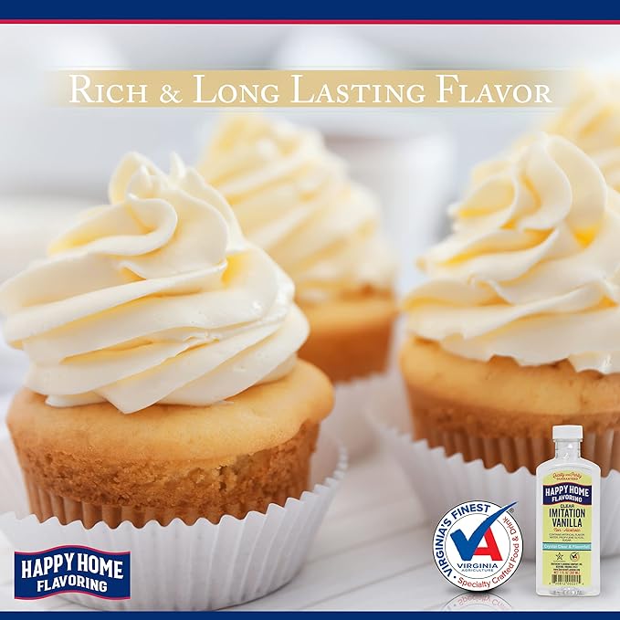 Happy Home Clear Imitation Vanilla Flavoring, Non-Alcoholic, Certified Kosher, 7 oz.