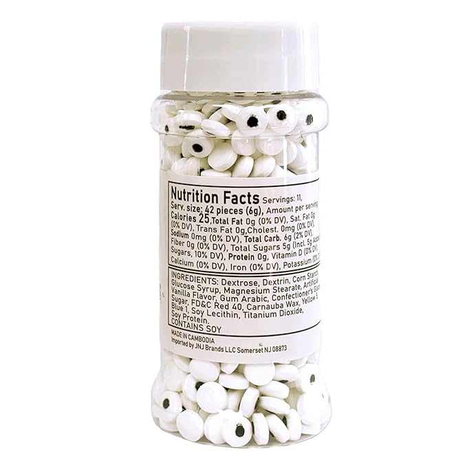Sarah's Candy Factory Mini Size (0.3 inches) 3.1 Oz in Bottle Candy Eyes Eyeballs for Cake, Cupcake Toppers, Cookie Decorations Edible Sugar Icing Kosher in a Bottle