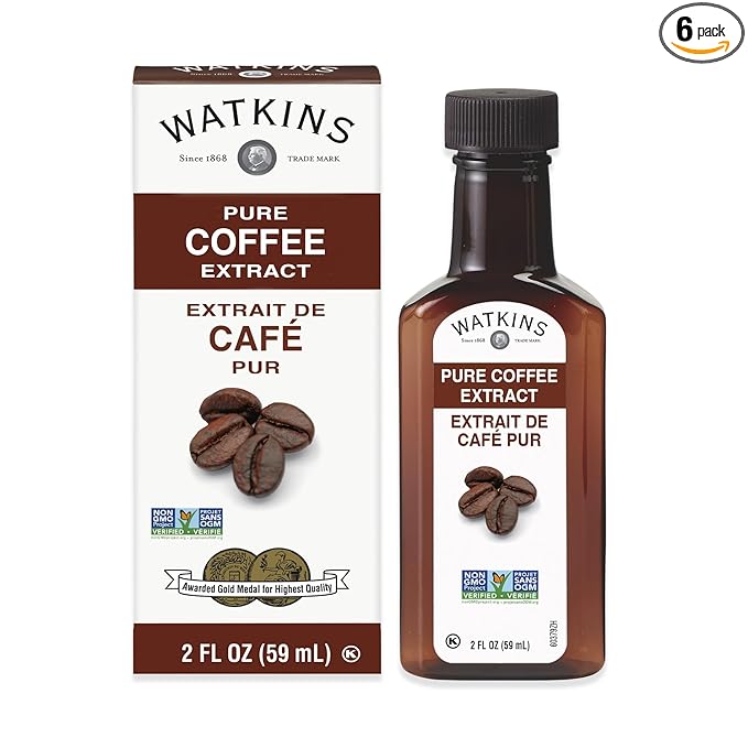 Watkins Pure Coffee Extract, 2 oz. Bottles, Pack of 6 (Packaging May Vary)