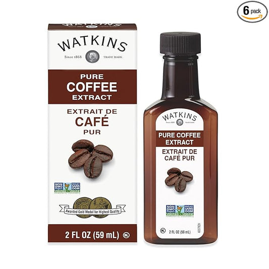 Watkins Pure Coffee Extract, 2 oz. Bottles, Pack of 6 (Packaging May Vary)