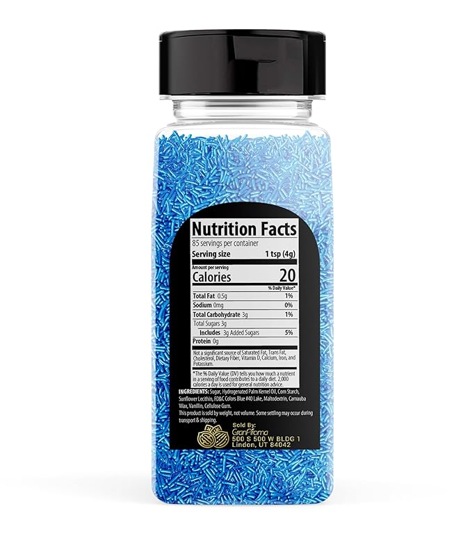 GranAroma Blue Sprinkles, Decorative, Cakes & Cupcakes (12 Ounce)
