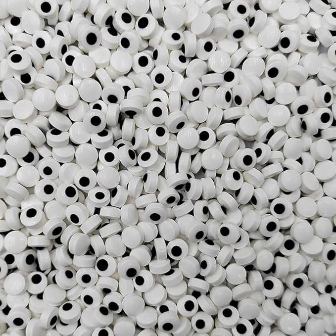 Homankit Edible Candy Eyeballs Eye Sprinkles for Cake Decorating, 7 mm Mini Eyeballs Sprinkles for Halloween Cupcake Toppers Baking Cookie Ice Cream Decorations Christmas Supplies