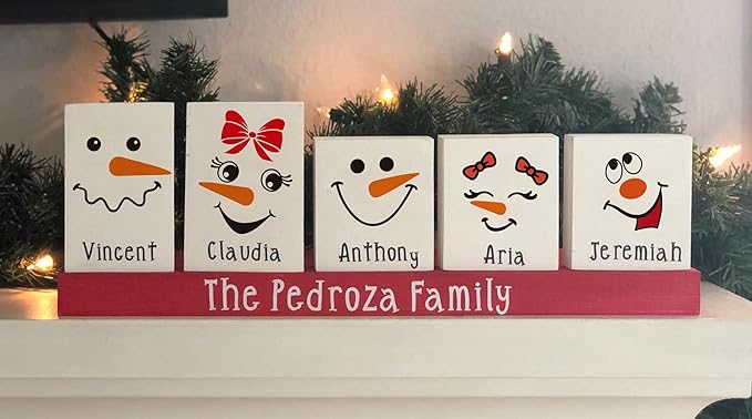 Snowman Face Stencils for Painting,3” Christmas Stencils for Crafts Xmas Holiday Stencil for Wood Slice,Christmas Tree,Mantel Shelf,Window Decor
