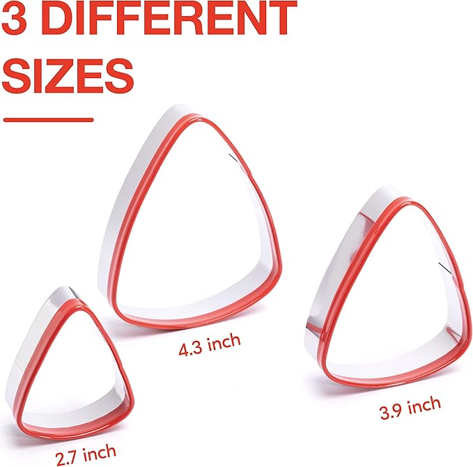 3-Piece Candy Corn Cookie Cutter, Fall Thanksgiving Pumpkin Pie Cookie Cutters, Holiday Cookie Cutters, Unique Design with Protective Red Top PVC