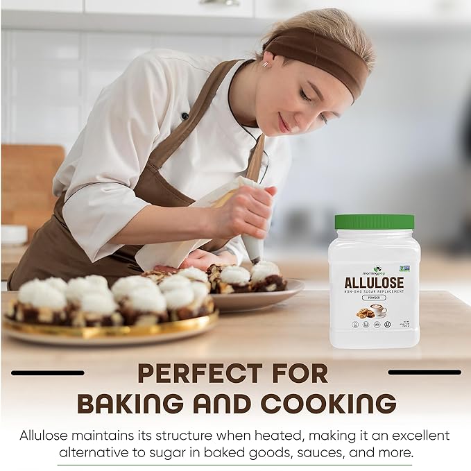 Morning Pep Allulose Sweetener 4 lb – Zero Calorie Sugar Alternative, 100% Pure, No Erythritol, Non-GMO Project Verified, Keto Certified, OU Kosher, No Fillers, Ideal for Baking and Beverages