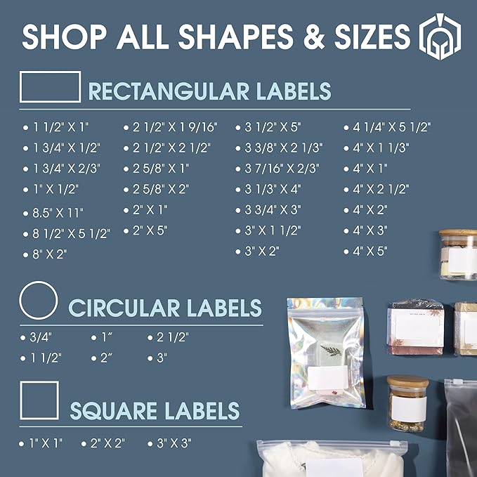 4" X 5" Matte White Printable Labels for Inkjet and Laser Printers - 30 Sheets, 120 Custom Stickers for Shipping Labels, Address Stickers, Organization - Spartan Industrial Template R022