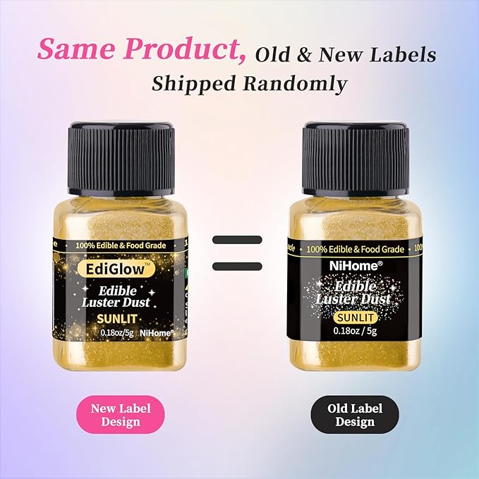 NiHome Edible Food-Grade Glimmer Powder Glitter Luster Dust Metallic Food Decorating Sprinkle Glimmery Dust for Drink Wine Beverage Cake Candy Dessert Bakery Restaurant Vegan (0.18oz/5g, Teal)