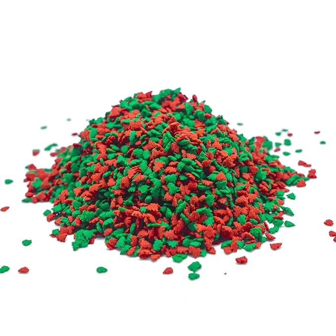 Red and Green Tree Sprinkles - 12 Oz Resealable Stand Up Candy Bag - Christmastime Themed Sprinkles Featuring Christmas Trees - Bulk Sprinkles for Baking or Dessert Topping