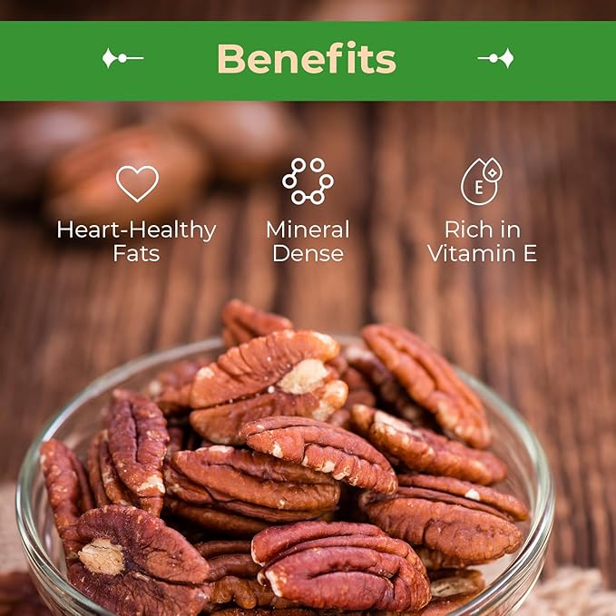 Sincerely Nuts - Raw Pecans (No Shell) | Five Lb. Bag | Shelled Whole Pecan | Delicious Healthy Snack Food | For Baking, Snacking and Dessert Treats | Gluten Free and Kosher | Fresh Resealable Bag