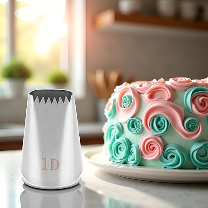 Cake Decorating Icing Piping Tip, large Decorating Tips Stainless Steel, Cake Icer Tips Large Decorating Icing Tips, Decorating Tools, Icing and Piping Tips (1D)