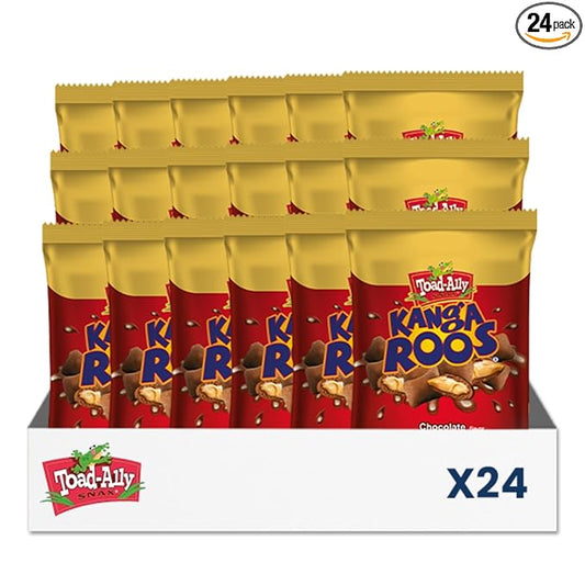 Kanga Roos Chocolate Covered Peanut Butter Filled Pretzels 2oz Bag | Sweet and Salty Snack Treat | Crunchy Pretzels Coated in Chocolate | Grab-and-Go Candy Snack - 2 oz x 24 ct. - Peg Bag