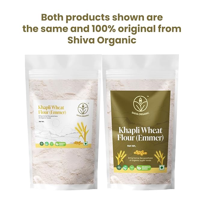 Shiva Organic Khapli Wheat Atta - 1.5 kg | Emmer Wheat Flour | High Fiber, Low Gluten, Ancient Grain with Abundant Bran