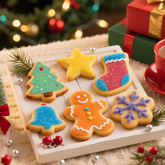 Sanding Sugar Red Orange Blue Green Yellow Purple Sugar Sprinkles Sugars Crystals for Baking Decorating Edible Crystals Pearl Sugars for Cake Cookie Ice Cream Christmas Wedding Holiday Decor 6.7 Oz