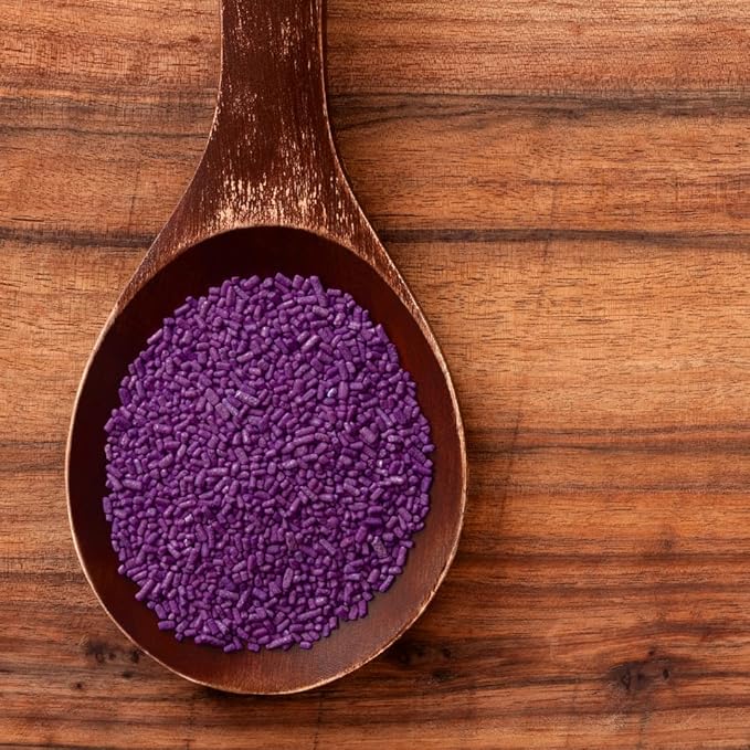 GranAroma Purple Sprinkles, Decorative, Soft, Cakes & Cupcakes (1.5 Pound)