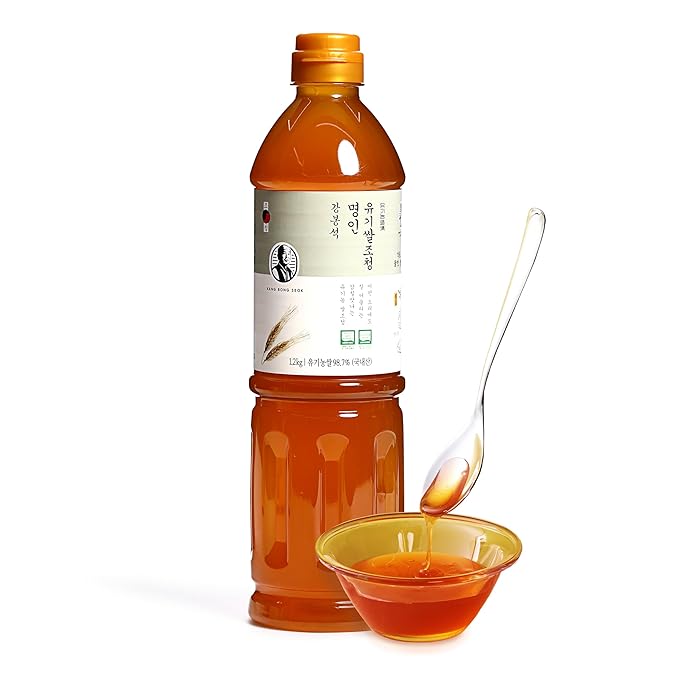 KANG BONG SEOK, Master Organic Rice Jocheong I Korea Food Master I Sugar Free Sweetener I Rice Syrup I Grain Syrup I Barley Malt Syrup I Cooking Sauce Seasoning I Pancake Syrup I 42 Oz.