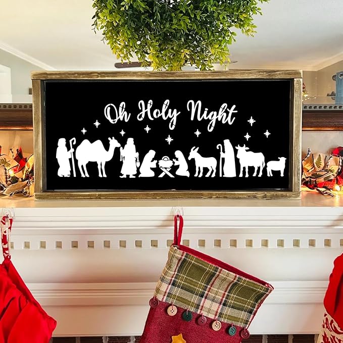 Christmas Stencils for Crafts Reusable Christmas Doormat Stencils Xmas Holiday Stencil for Painting on Wood Window Door Mats Fabrics Decor