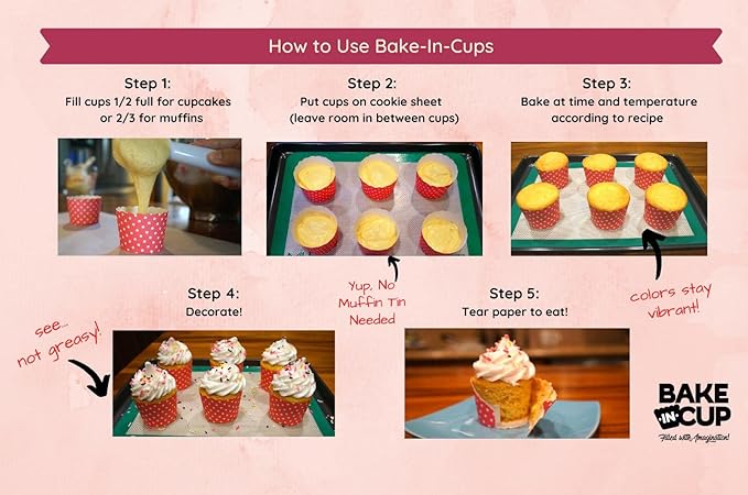 Paper Baking Cups (Polka Dots), Greaseproof Disposable Cupcake Liners (Green, Large Cups (50-Pack))