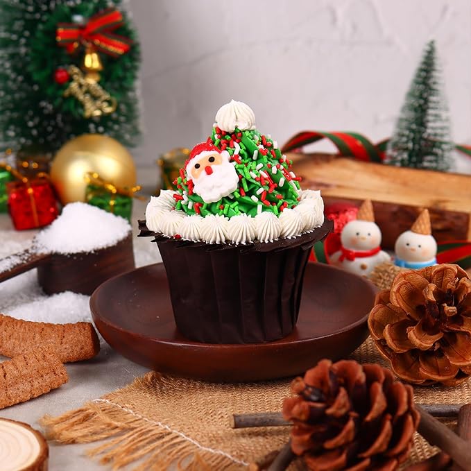 Edible Christmas Sprinkles for Cake Decorating 4.2ounce Holiday Jimmies Red and Green Sprinkles for Xmas Party Sprinkles for Cupcake Toppers Cookie Ice Cream Decorations Celebrations