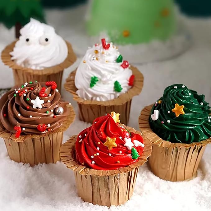 LEBERY Christmas Sprinkles Red Green Gold Sprinkles Holiday Sprinkle Mix Christmas Tree Sprinkle Star Cake Decoration Christma Jimmies Heart for Baking Cookie Ice Cream Decorations - 4.6 oz