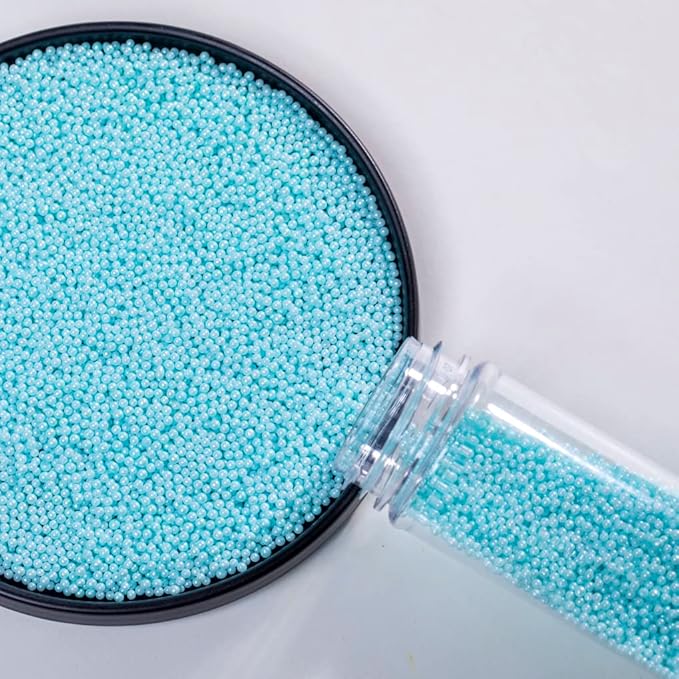 Blue sprinkles Edible Pearl Spinkles 130g/4.6oz,Cake Dessert sprinkles,Cookie sprinkles,Sugar Pearls, Edible Candy Pearls for Cake Cupcake Decorationg 2mm (Blue)