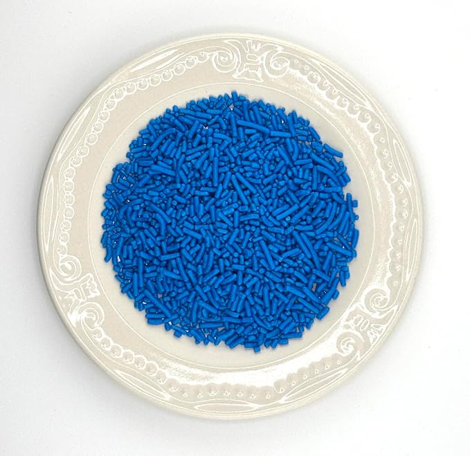 Blue Sprinkles for Baking Cakes, Cupcakes, Cookie Decorations, Ice Cream and Donut Toppings Edible Decorating Baking Supplies - 4 oz package (Blue)
