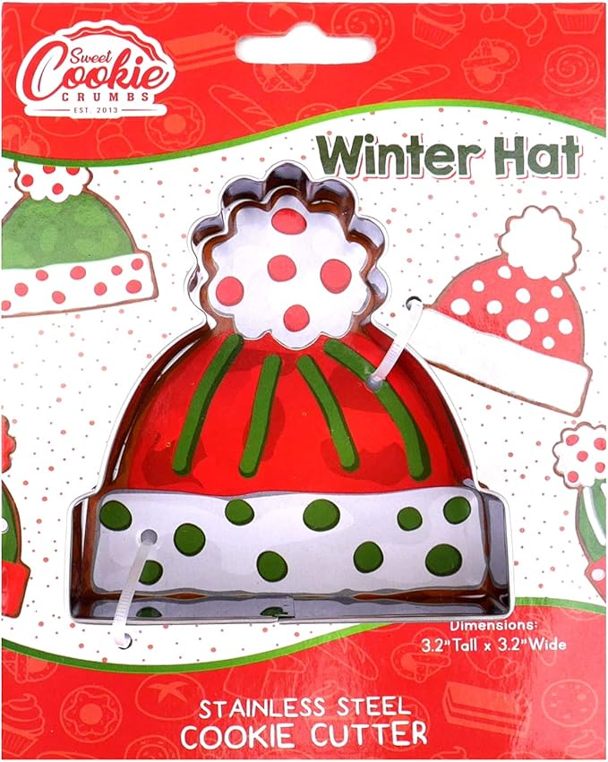 Winter Hat Cookie Cutter, Premium Food-Grade Stainless Steel, Dishwasher Safe (Winter Hat)