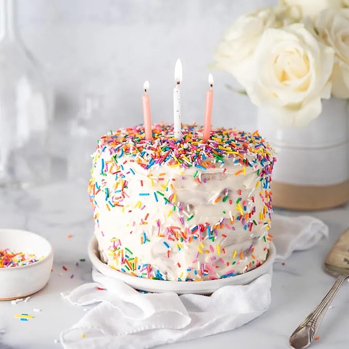 LEBERY Rainbow Jimmies Sprinkles Crunchy Jimmies Blue White Red Purple Sprinkles Colorful Pastel Jimmy Sprinkle Edible Blue White Sprinkle for Cake Baking Ice Cream Toppings Decorating 110g /3.88 Oz