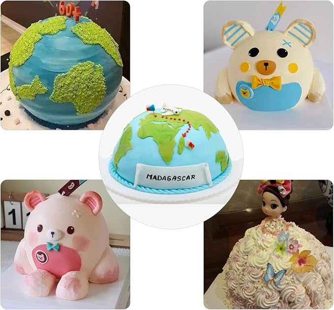 6 Inch Dome Cake Pan, DIY 3D Half Football Soccer Shaped Hemisphere Cake Mold, Aluminum Alloy Cake Molds Nonstick Baking Tools