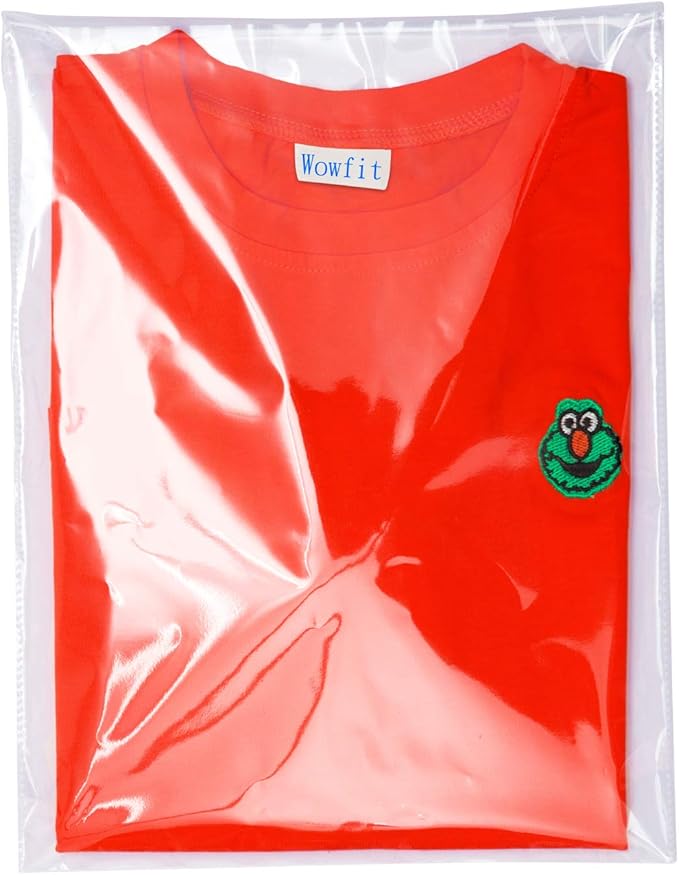 Wowfit 200 Count 9x12 Inch Clear Cellophane Plastic Bags, Resealable Self-Sealing Cello Bags Great for Clothes, Shirts, Pants, Foods, Flyers, More (9 x 12 with reinforced sides)