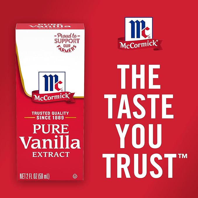 McCormick Vanilla Extract, Pure, No Corn Syrup, Gluten Free, Rich, Sweet Flavor and Aroma for Baking and Savory Dishes, 2 fl oz