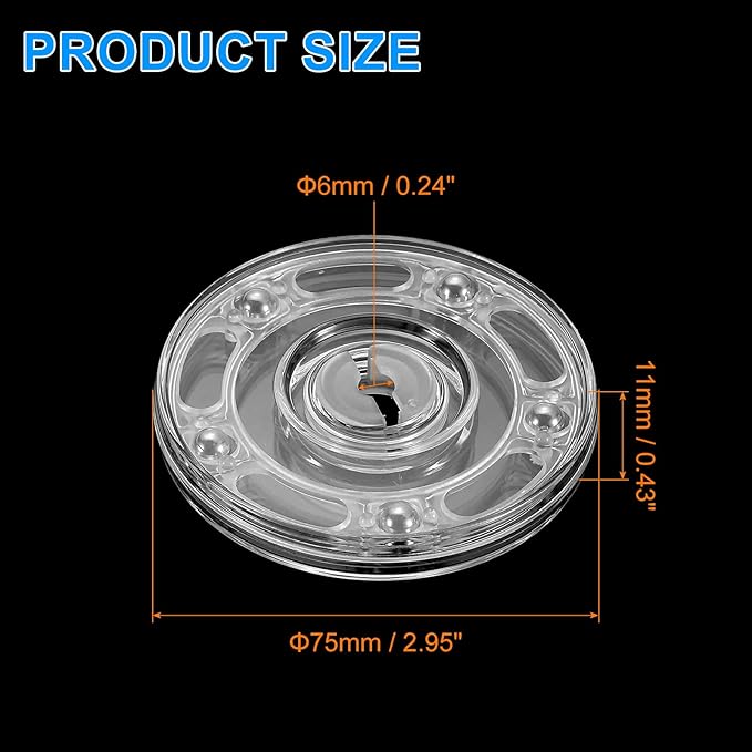 uxcell Acrylic Lazy Susan Turntable, 3 Inch Clear Turntable Organizer Ball Bearing 360 Degree Rotating Tray for Spice Rack Table Cake Kitchen Pantry Decorating Bathrooms
